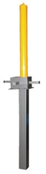 Self Storing Steel Bollard with Door and Lock- 42" Usable Height - 4-1/2" Dia. - Net Wt. 63#