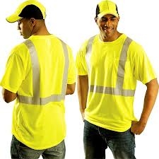 Occulux Class 2 Hi-Viz Classic Wicking Light T-Shirt - Size L Yellow