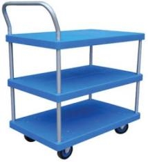 Plastic Platform Carts,  2 and 3 Shelf, 500 LBS Capacity  (Choose Sizes)