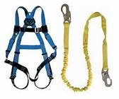 Safety Harness with Detachable Lanyard, 350 LBS Capacity, 6' Length